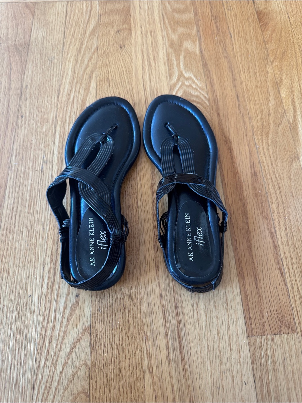 Anne Klein Black women’s Strappy T-Style Sandals